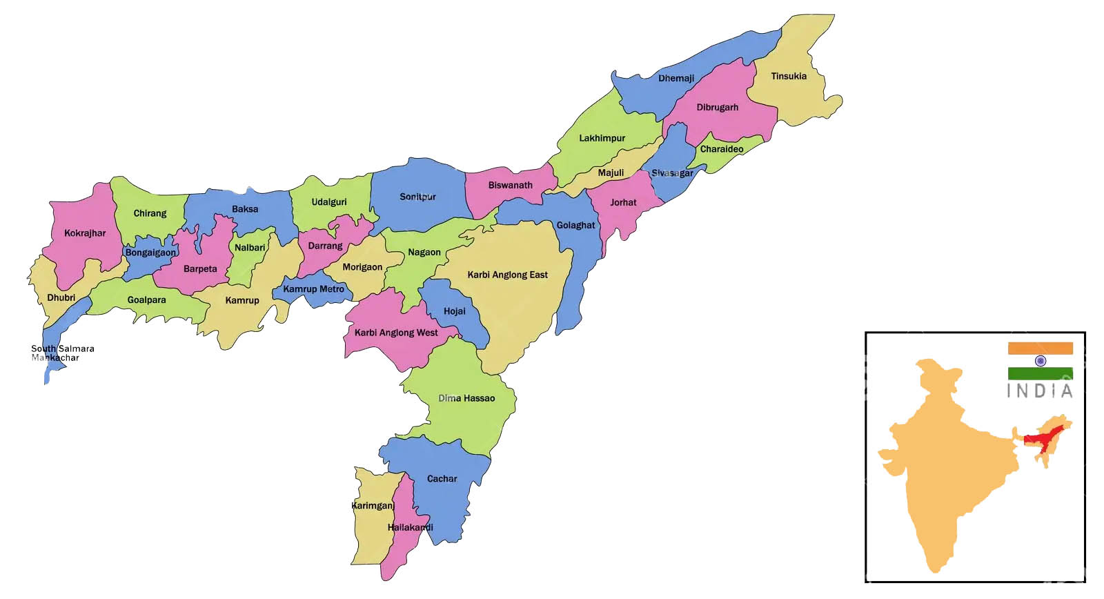 Map of Assam